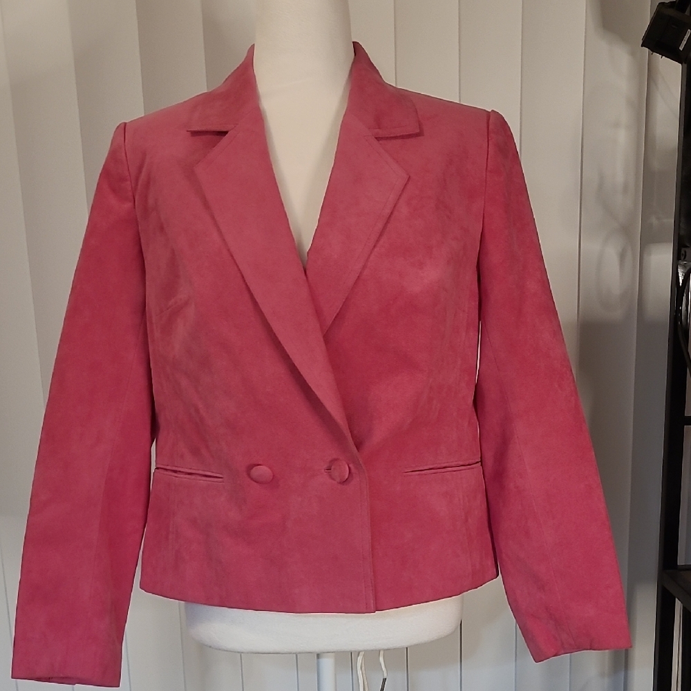 Women's Pink Double-Breasted Jacket